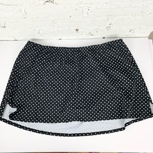 Cacique Black White Polka Dot Skirted Bikini Swim Bottoms 22